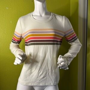 Multicolor Stripped & Cream Longsleeve Top
